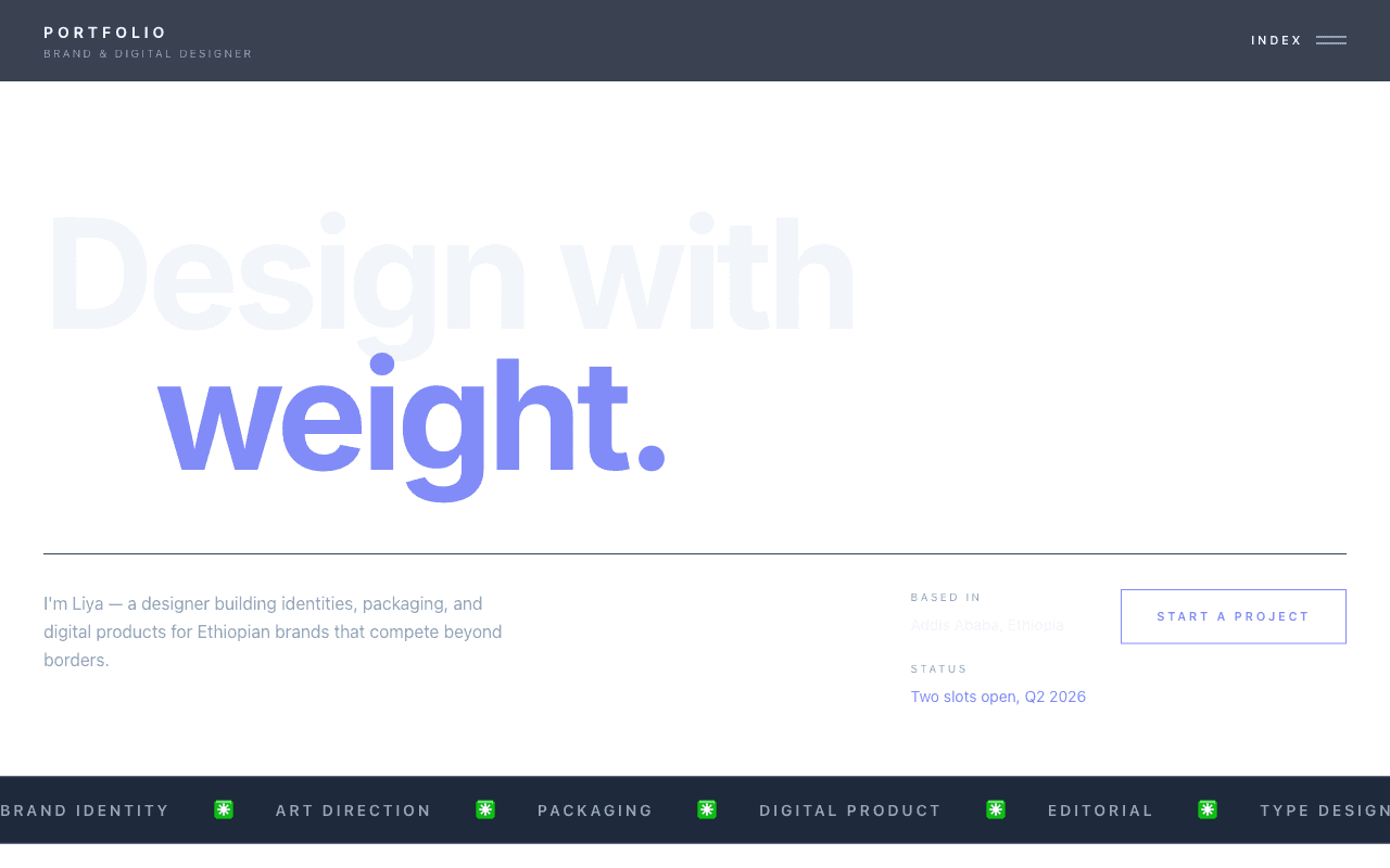 Portfolio Starter